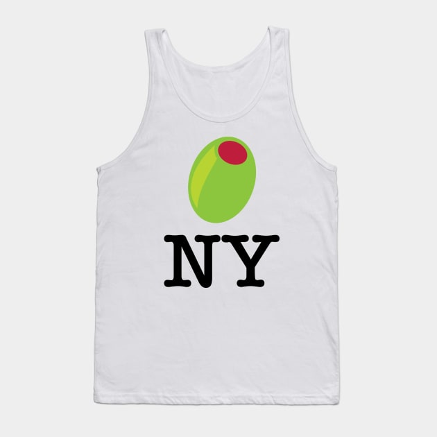 Olive NY Food Pun Green Olive Meme Tank Top by PodDesignShop